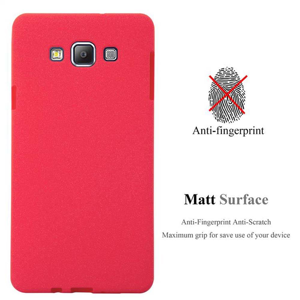 Cadorabo Schutzhülle für Samsung Galaxy A7 2015 Hülle in Rot Handyhülle TPU Etui Cover Case
