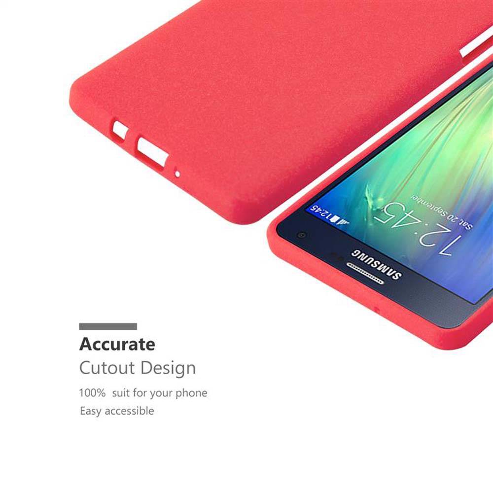 Cadorabo Schutzhülle für Samsung Galaxy A7 2015 Hülle in Rot Handyhülle TPU Etui Cover Case