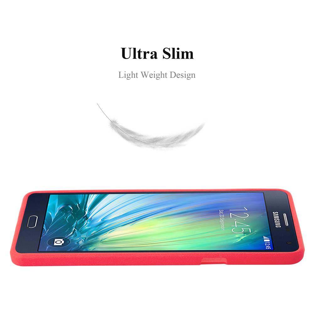 Cadorabo Schutzhülle für Samsung Galaxy A7 2015 Hülle in Rot Handyhülle TPU Etui Cover Case