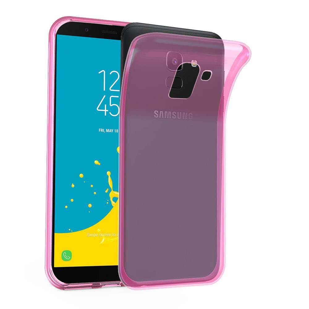 Cadorabo Hülle für Samsung Galaxy J6 2018 Schutz Hülle in Pink Schutzhülle TPU Silikon Cover Etui Case