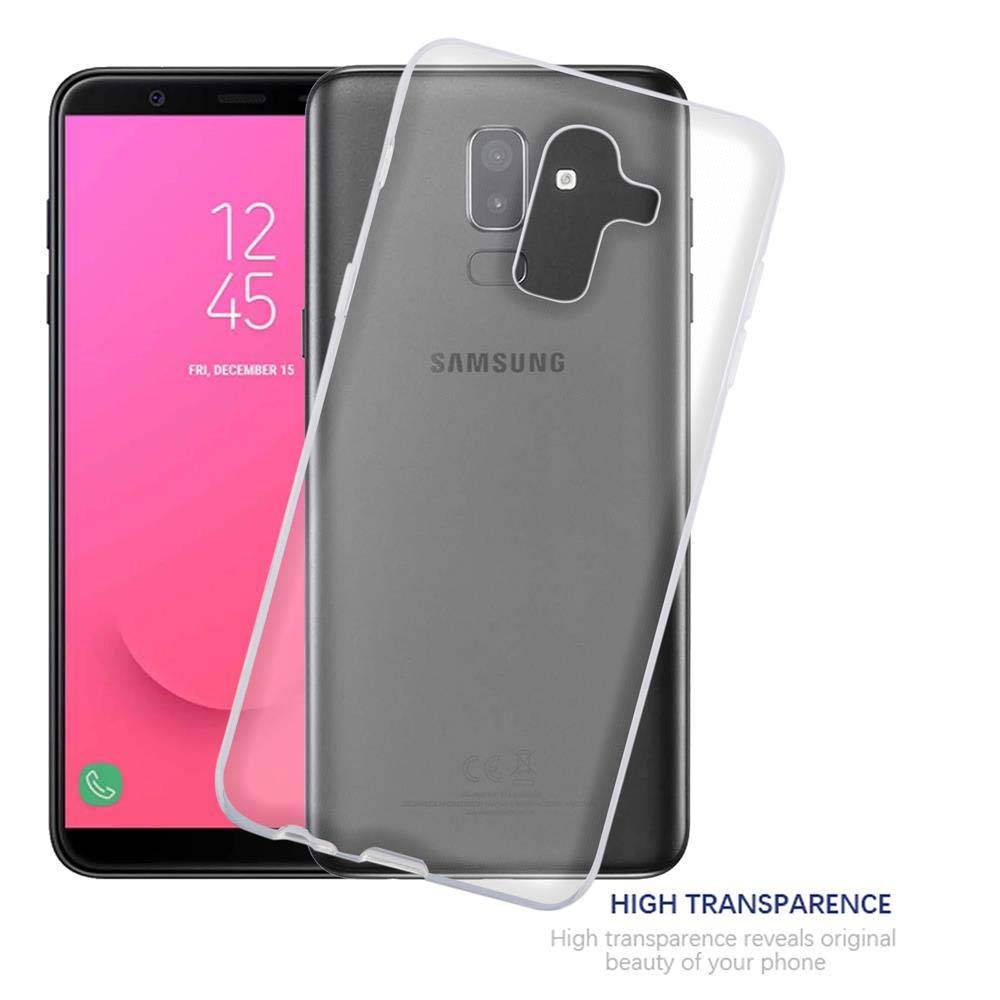 Cadorabo Hülle für Samsung Galaxy J8 2018 Schutz Hülle in Transparent Schutzhülle TPU Silikon Cover Etui Case