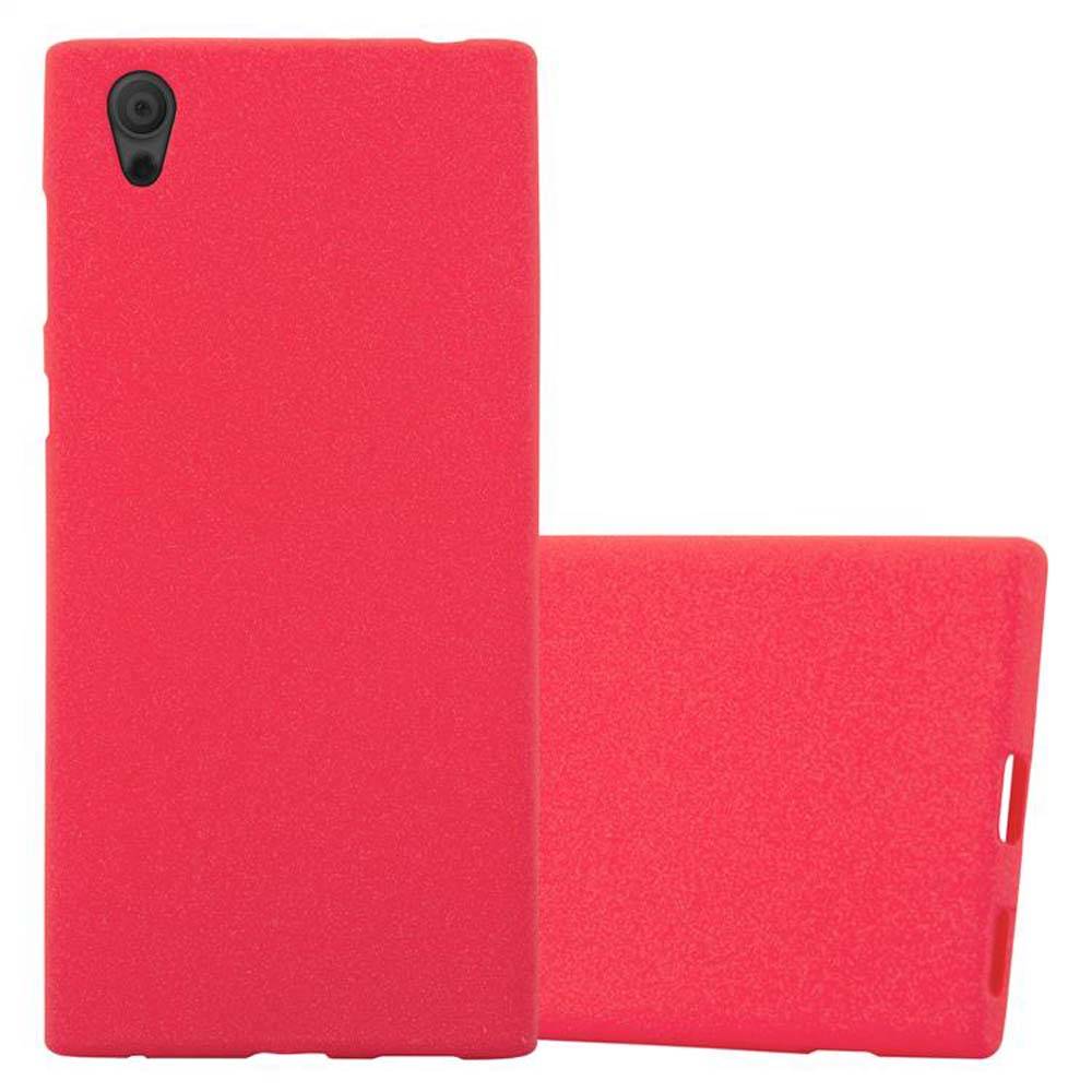 Cadorabo Schutzhülle für Sony Xperia L1 Hülle in Rot Handyhülle TPU Etui Cover Case