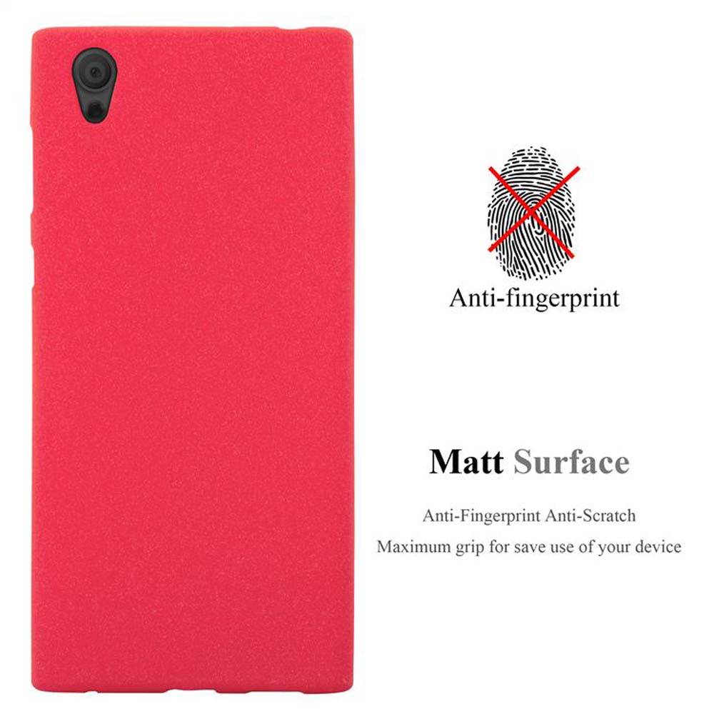 Cadorabo Schutzhülle für Sony Xperia L1 Hülle in Rot Handyhülle TPU Etui Cover Case