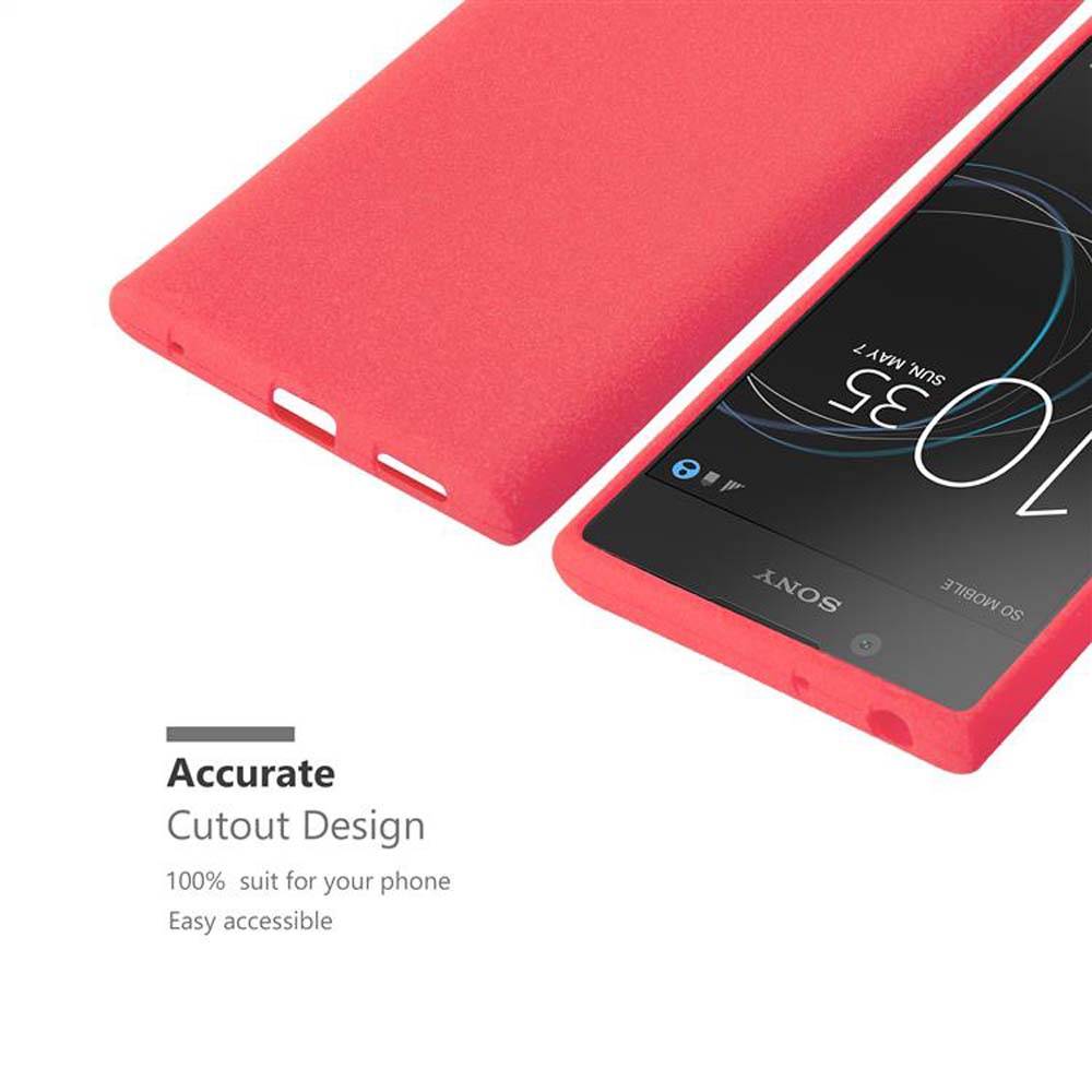 Cadorabo Schutzhülle für Sony Xperia L1 Hülle in Rot Handyhülle TPU Etui Cover Case