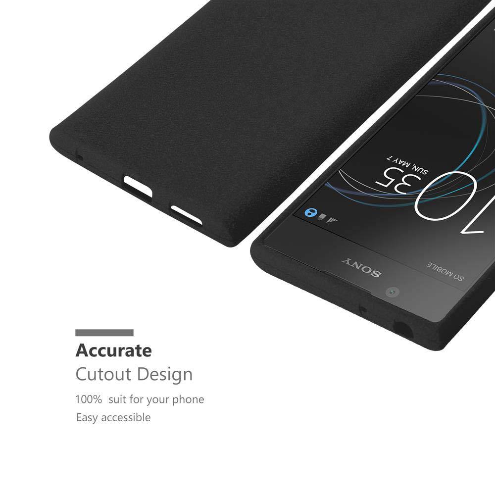 Cadorabo Schutzhülle für Sony Xperia L1 Hülle in Schwarz Handyhülle TPU Etui Cover Case