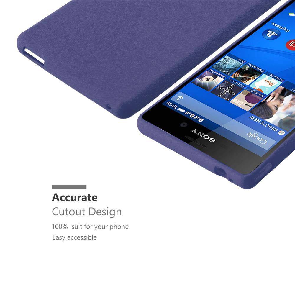 Cadorabo Schutzhülle für Sony Xperia M4 AQUA Hülle in Blau Handyhülle TPU Etui Cover Case