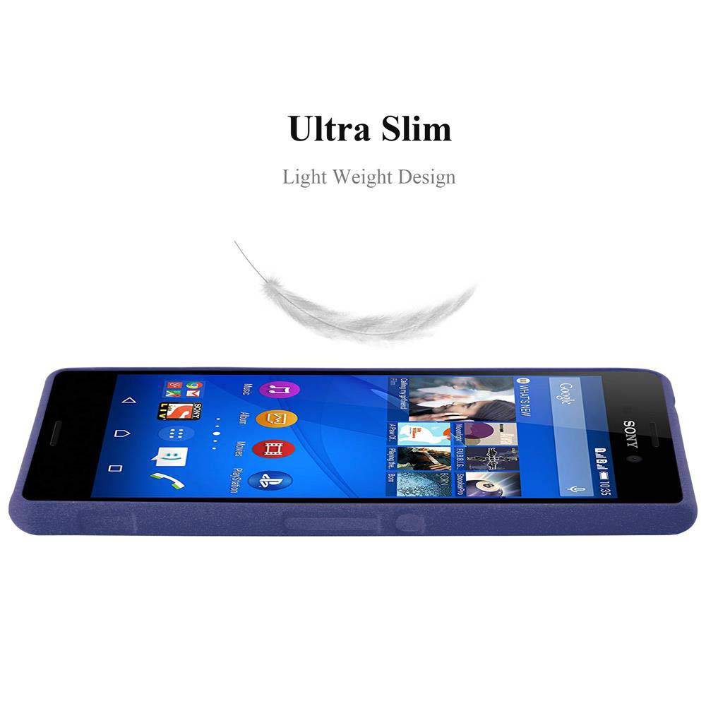 Cadorabo Schutzhülle für Sony Xperia M4 AQUA Hülle in Blau Handyhülle TPU Etui Cover Case