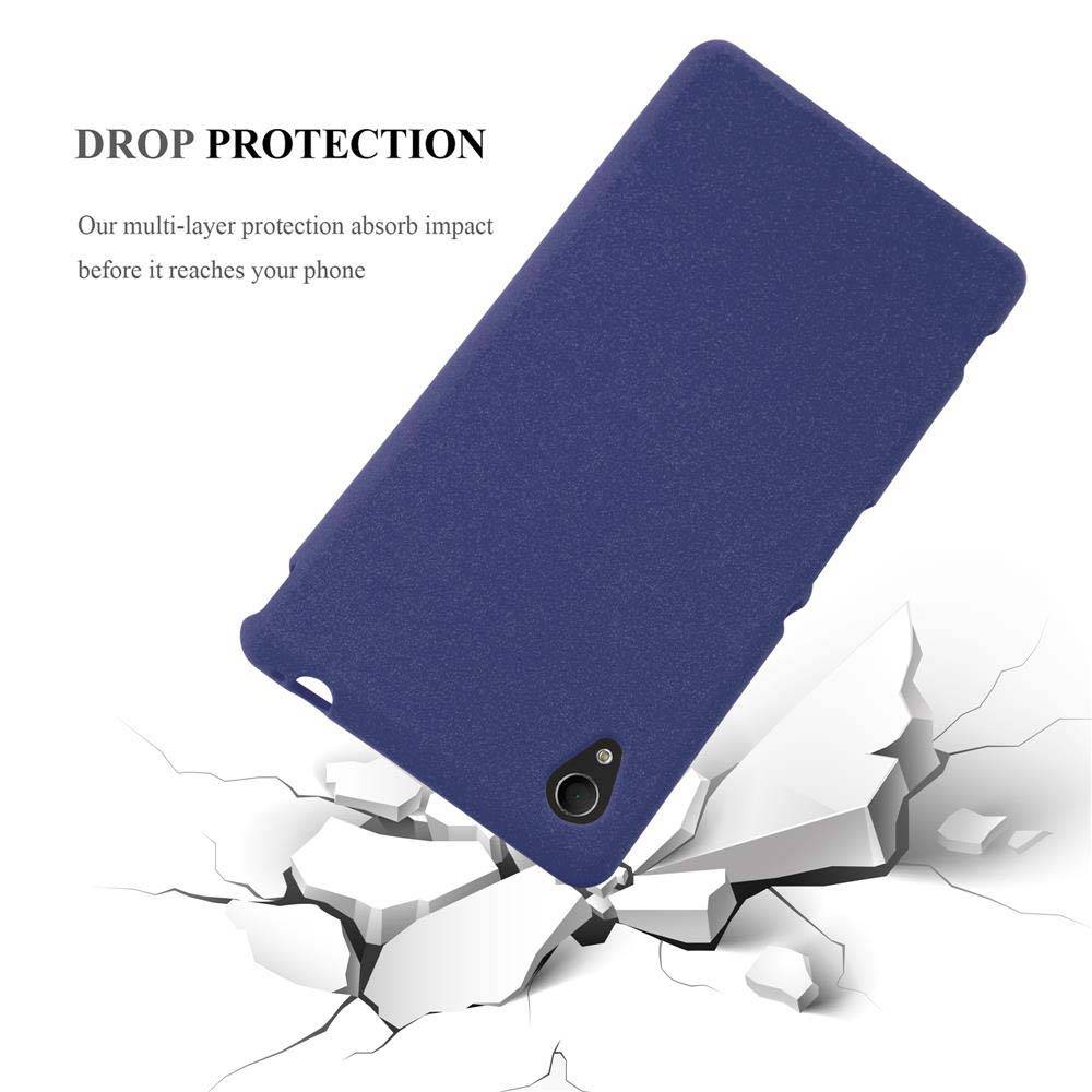 Cadorabo Schutzhülle für Sony Xperia M4 AQUA Hülle in Blau Handyhülle TPU Etui Cover Case