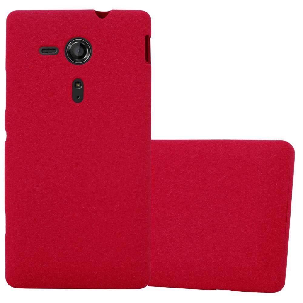 Cadorabo Schutzhülle für Sony Xperia SP Hülle in Rot Handyhülle TPU Etui Cover Case