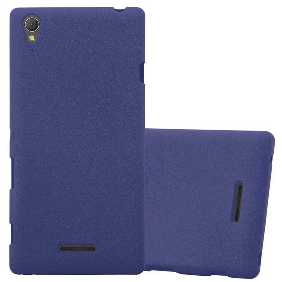 Cadorabo Schutzhülle für Sony Xperia T3 Hülle in Blau Handyhülle TPU Etui Cover Case
