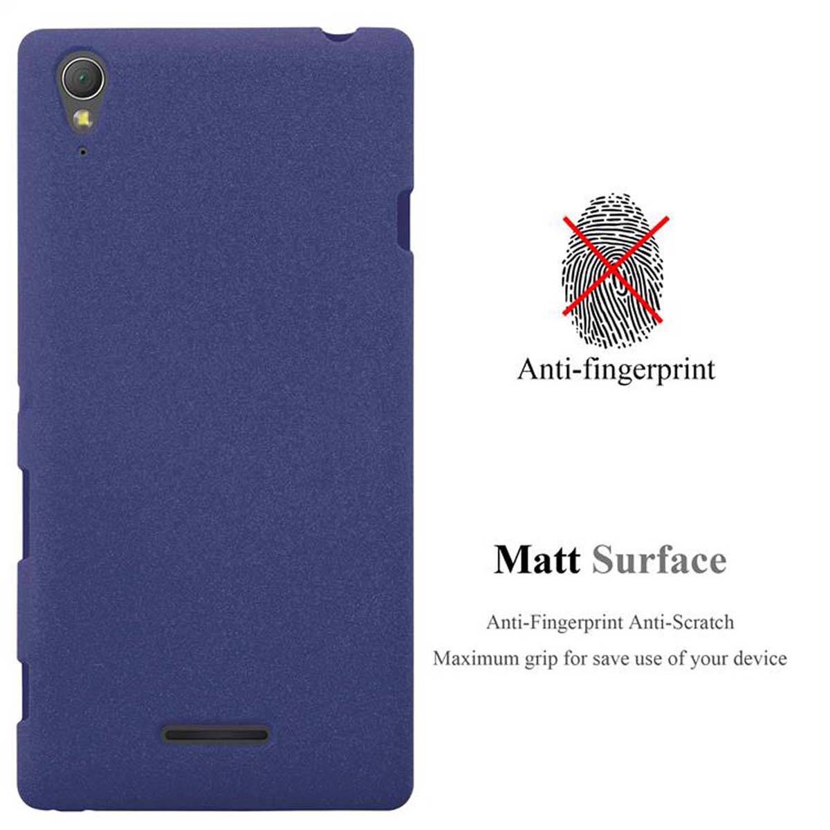 Cadorabo Schutzhülle für Sony Xperia T3 Hülle in Blau Handyhülle TPU Etui Cover Case