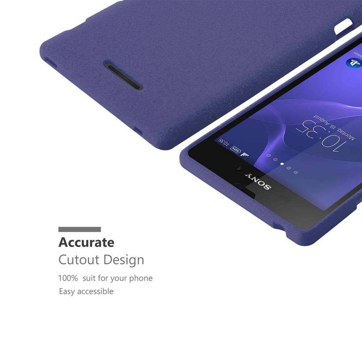 Cadorabo Schutzhülle für Sony Xperia T3 Hülle in Blau Handyhülle TPU Etui Cover Case
