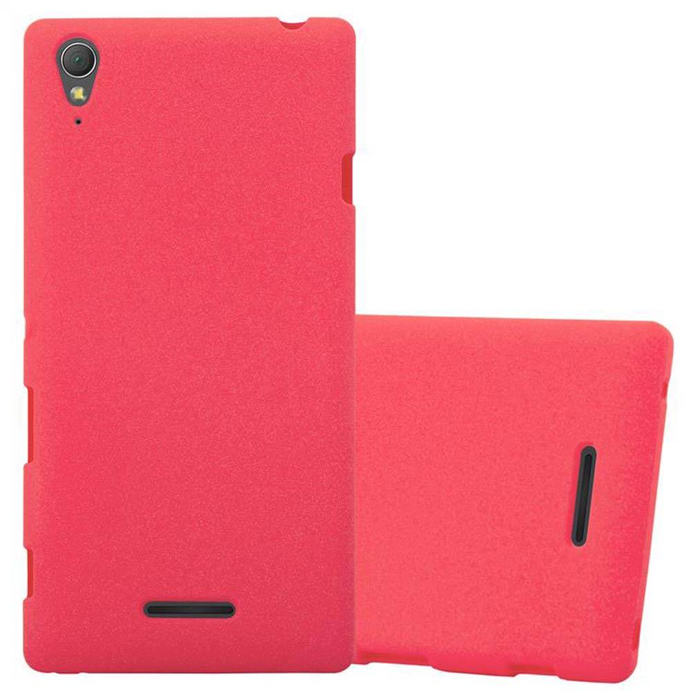 Cadorabo Schutzhülle für Sony Xperia T3 Hülle in Rot Handyhülle TPU Etui Cover Case