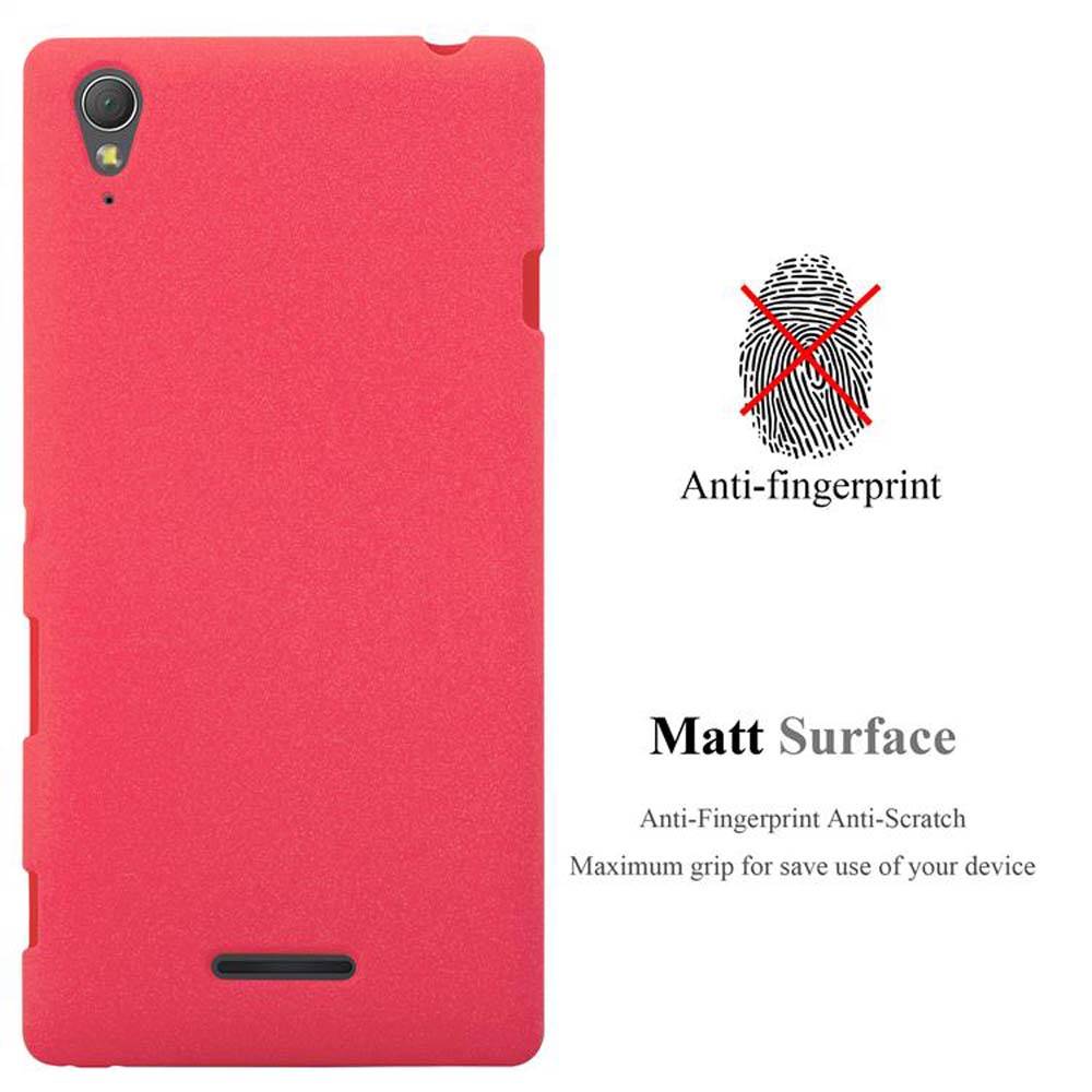 Cadorabo Schutzhülle für Sony Xperia T3 Hülle in Rot Handyhülle TPU Etui Cover Case