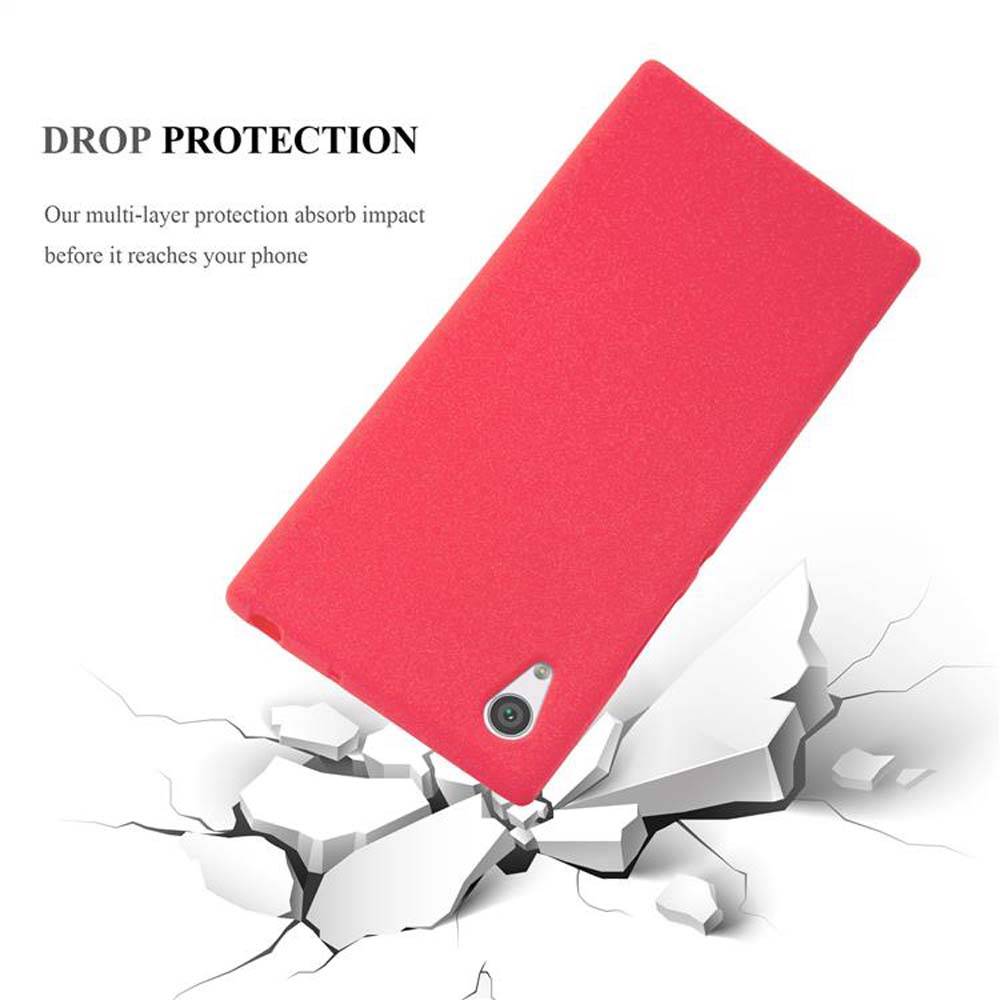 Cadorabo Schutzhülle für Sony Xperia XA1 Hülle in Rot Handyhülle TPU Etui Cover Case