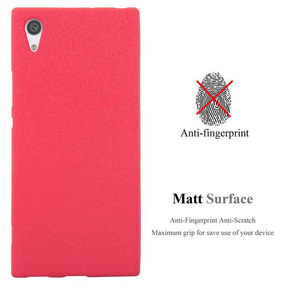 Cadorabo Schutzhülle für Sony Xperia XA1 Hülle in Rot Handyhülle TPU Etui Cover Case