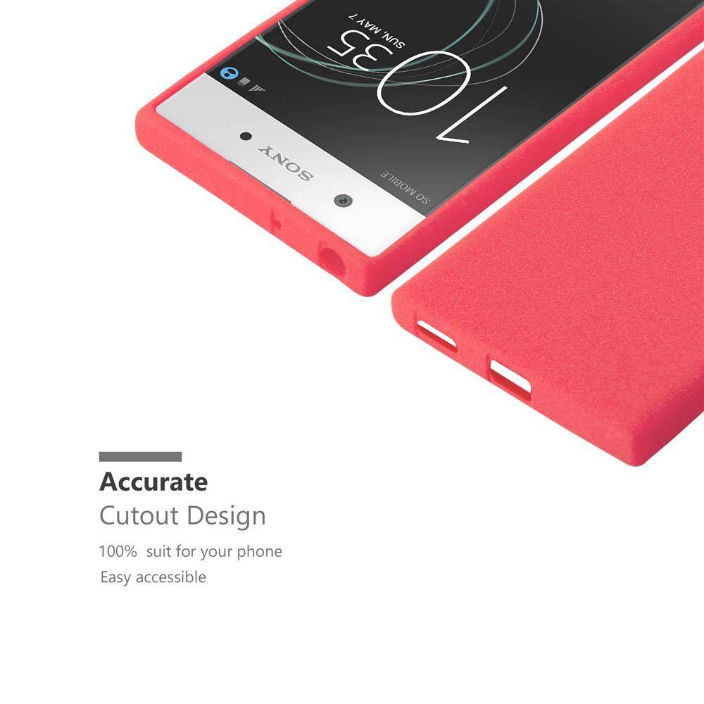 Cadorabo Schutzhülle für Sony Xperia XA1 Hülle in Rot Handyhülle TPU Etui Cover Case