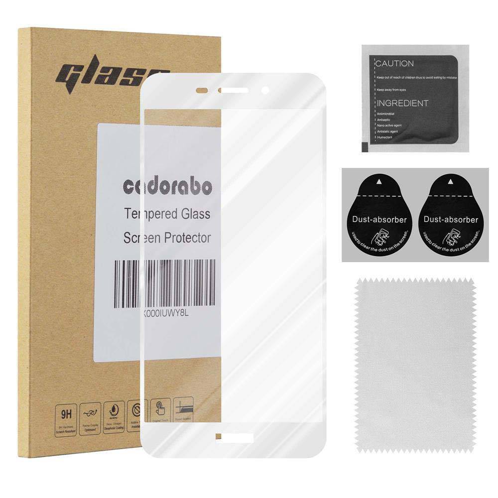 Cadorabo Panzerfolie für Honor 6C Schutzfolie in Weiß Vollbild Folie Tempered Display Schutzglas