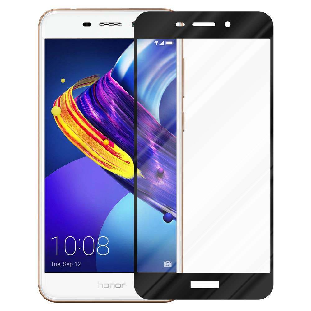 Cadorabo Panzerfolie für Honor 6C PRO Schutzfolie in Schwarz Vollbild Folie Tempered Display Schutzglas