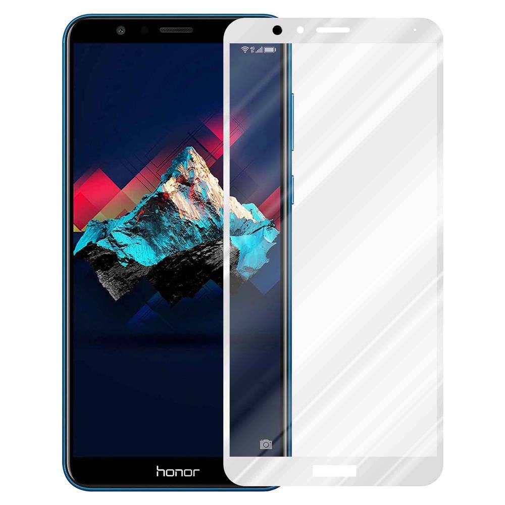 Cadorabo Panzerfolie für Honor 7X Schutzfolie in Weiß Vollbild Folie Tempered Display Schutzglas