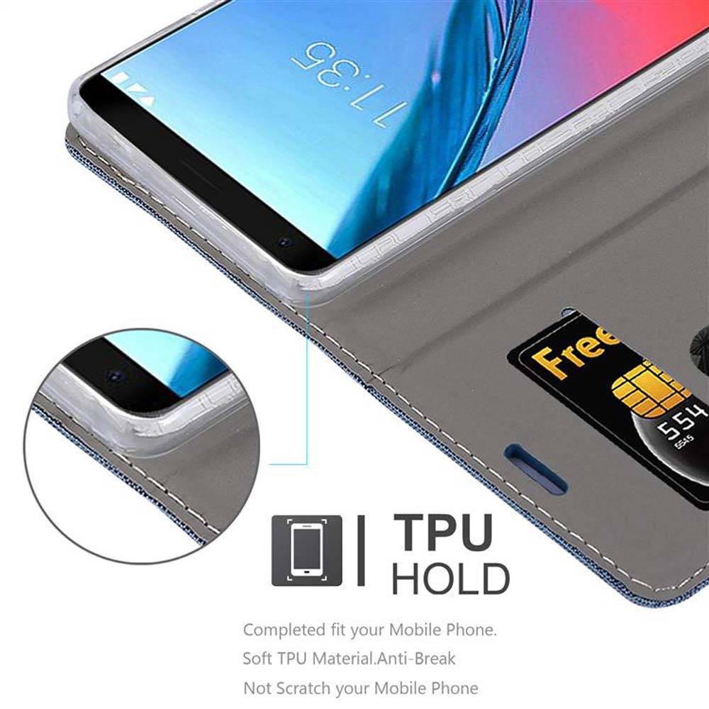 Cadorabo Hülle für ZTE Blade V9 Schutzhülle in Blau Handy Hülle Etui Book Case Cover