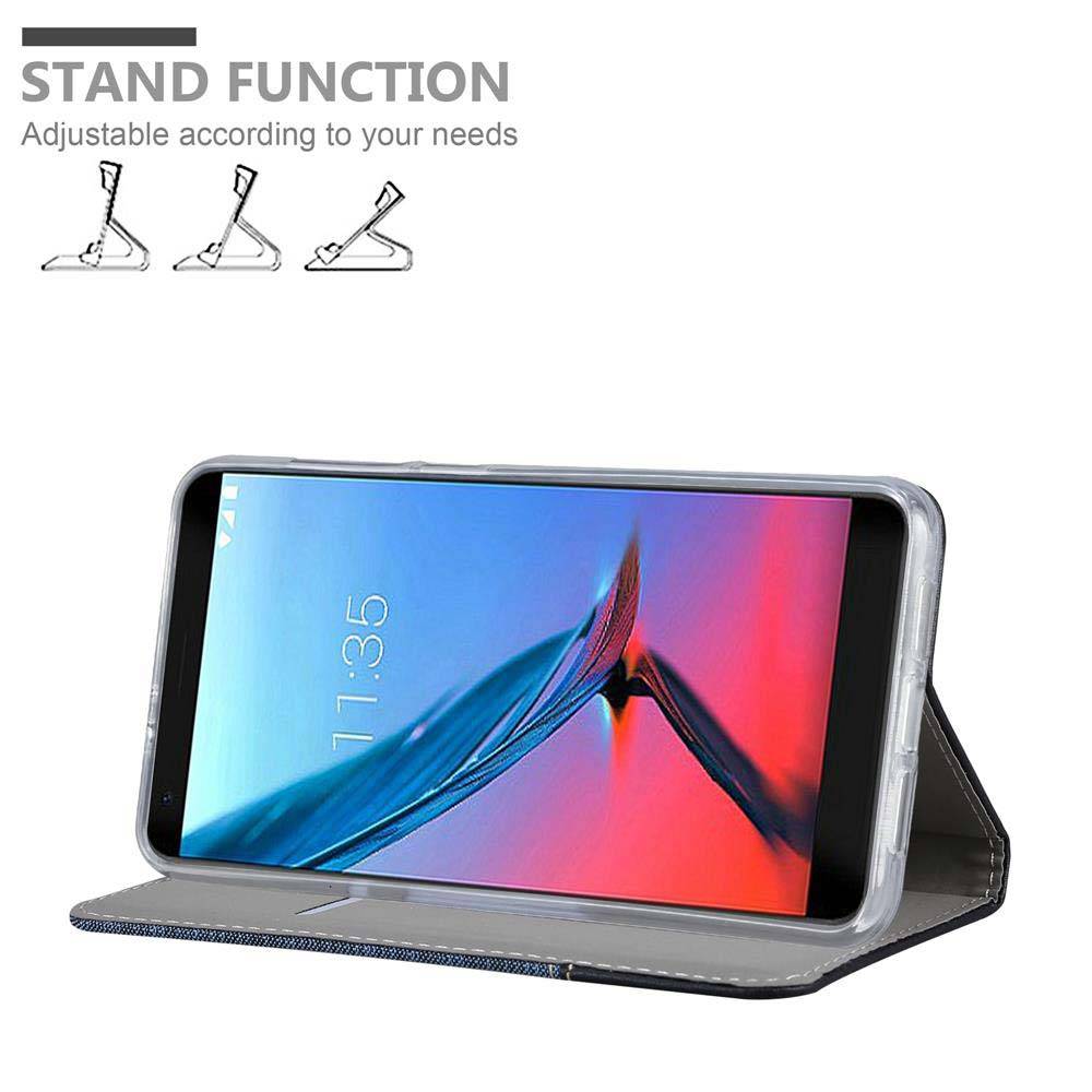 Cadorabo Hülle für ZTE Blade V9 Schutzhülle in Blau Handy Hülle Etui Book Case Cover