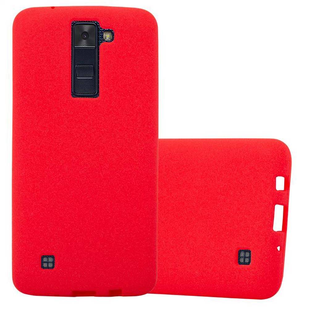 Cadorabo Schutzhülle für LG K8 2016 Hülle in Rot Handyhülle TPU Etui Cover Case