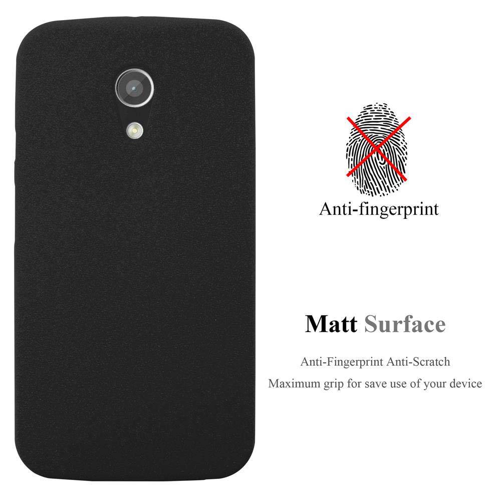 Cadorabo Schutzhülle für Motorola MOTO G2 Hülle in Schwarz Handyhülle TPU Etui Cover Case