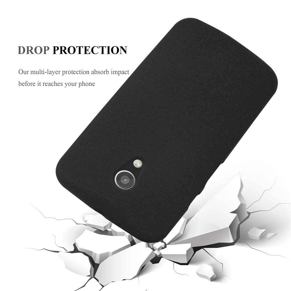 Cadorabo Schutzhülle für Motorola MOTO G2 Hülle in Schwarz Handyhülle TPU Etui Cover Case