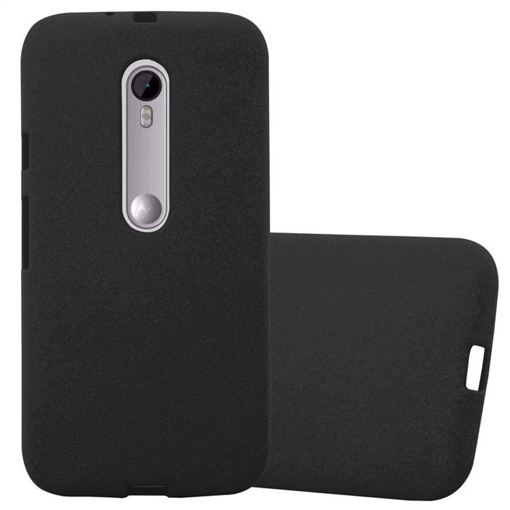 Cadorabo Schutzhülle für Motorola MOTO G3 Hülle in Schwarz Handyhülle TPU Etui Cover Case