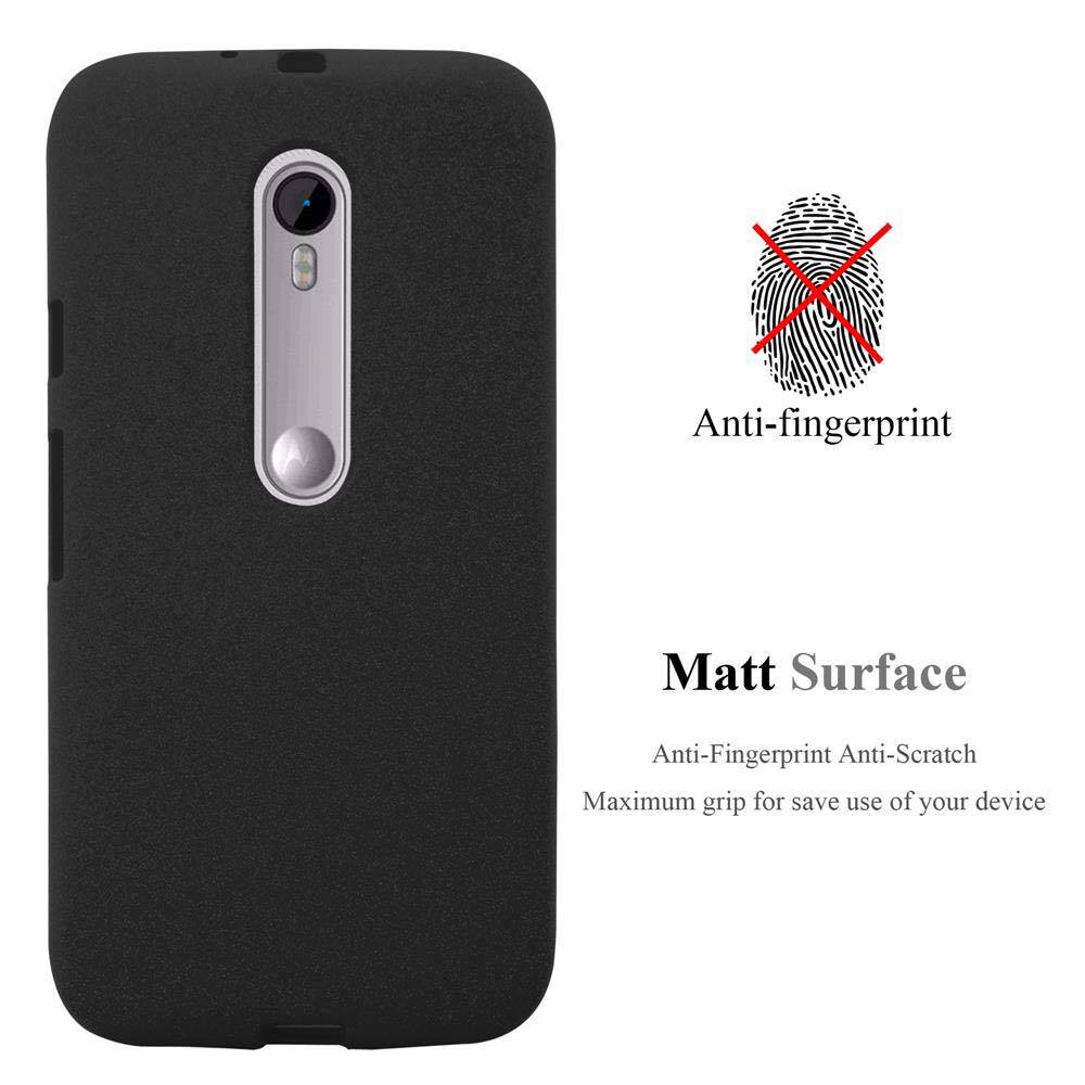 Cadorabo Schutzhülle für Motorola MOTO G3 Hülle in Schwarz Handyhülle TPU Etui Cover Case