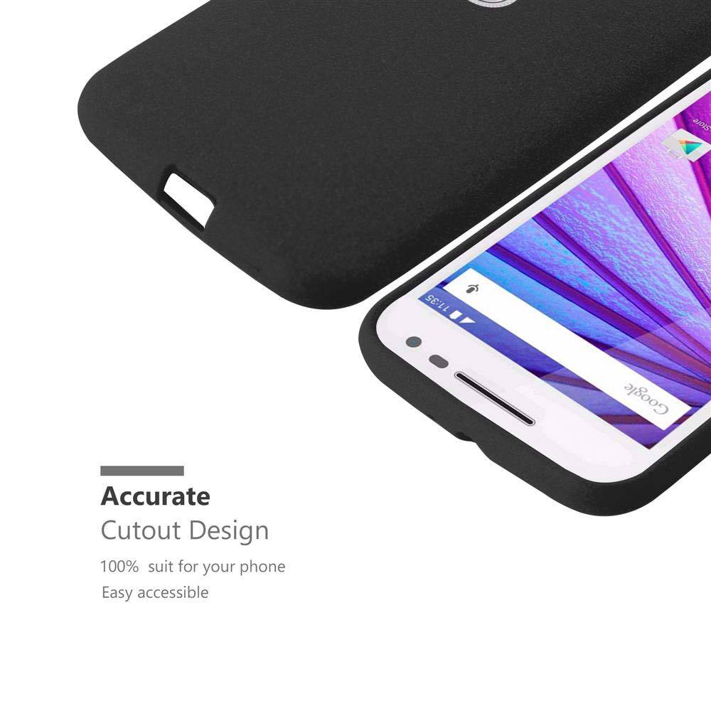 Cadorabo Schutzhülle für Motorola MOTO G3 Hülle in Schwarz Handyhülle TPU Etui Cover Case