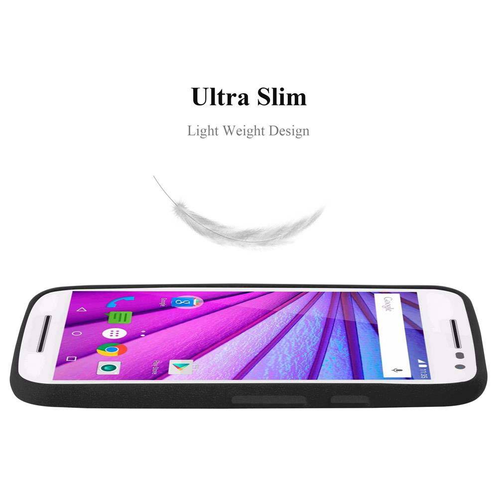 Cadorabo Schutzhülle für Motorola MOTO G3 Hülle in Schwarz Handyhülle TPU Etui Cover Case