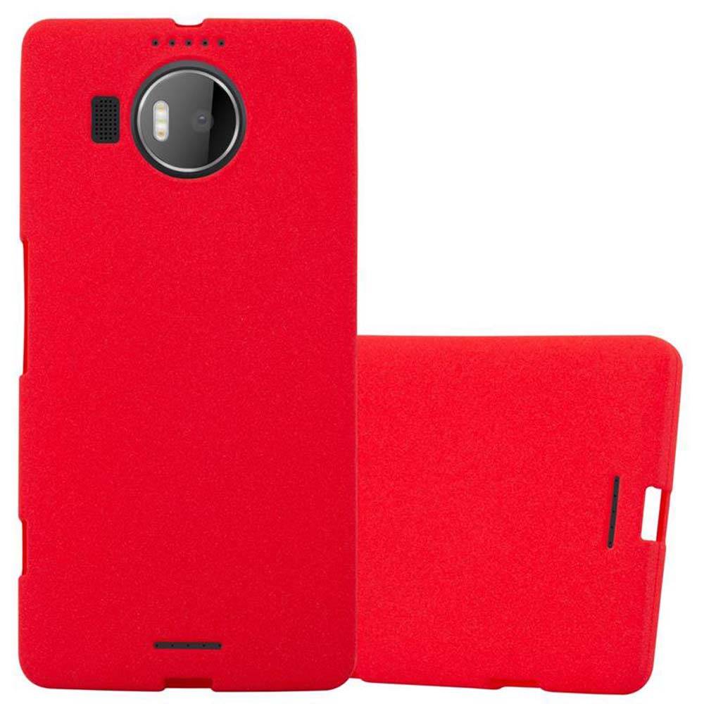 Cadorabo Schutzhülle für Nokia Lumia 950 XL Hülle in Rot Handyhülle TPU Etui Cover Case