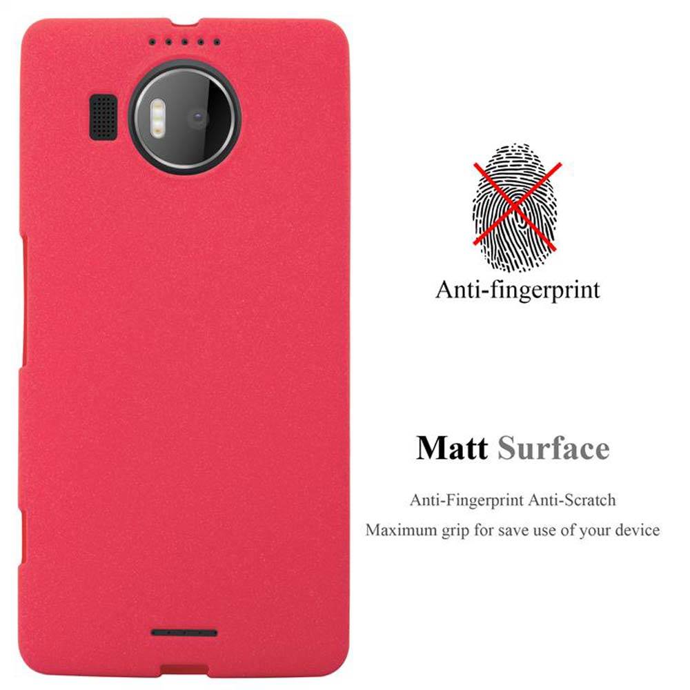 Cadorabo Schutzhülle für Nokia Lumia 950 XL Hülle in Rot Handyhülle TPU Etui Cover Case