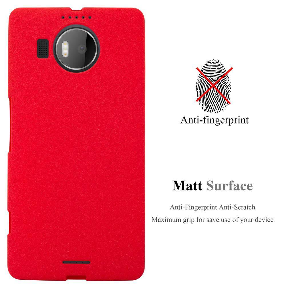 Cadorabo Schutzhülle für Nokia Lumia 950 XL Hülle in Rot Handyhülle TPU Etui Cover Case