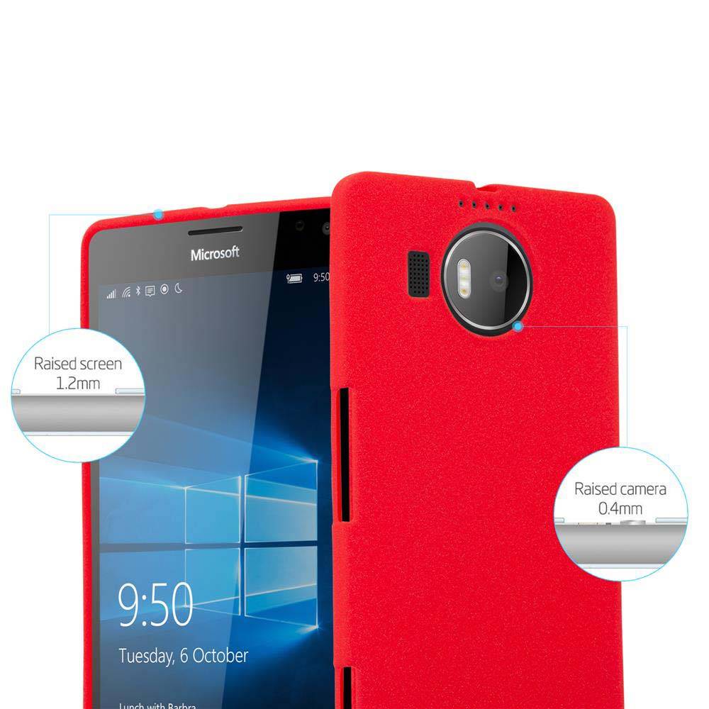Cadorabo Schutzhülle für Nokia Lumia 950 XL Hülle in Rot Handyhülle TPU Etui Cover Case