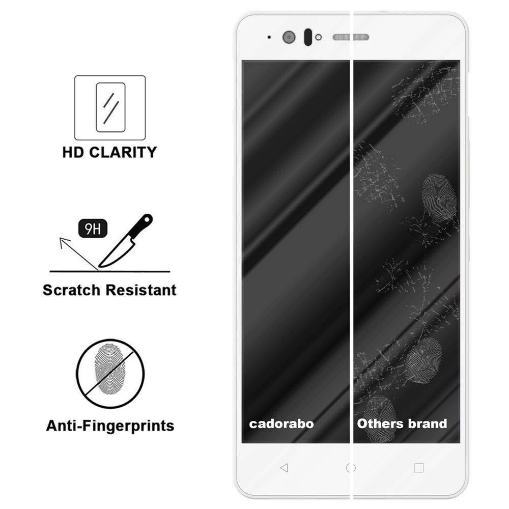 Cadorabo Panzer Folie für BQ Aquaris M5 Schutzfolie in Transparent Gehärtetes Tempered Display-Schutzglas