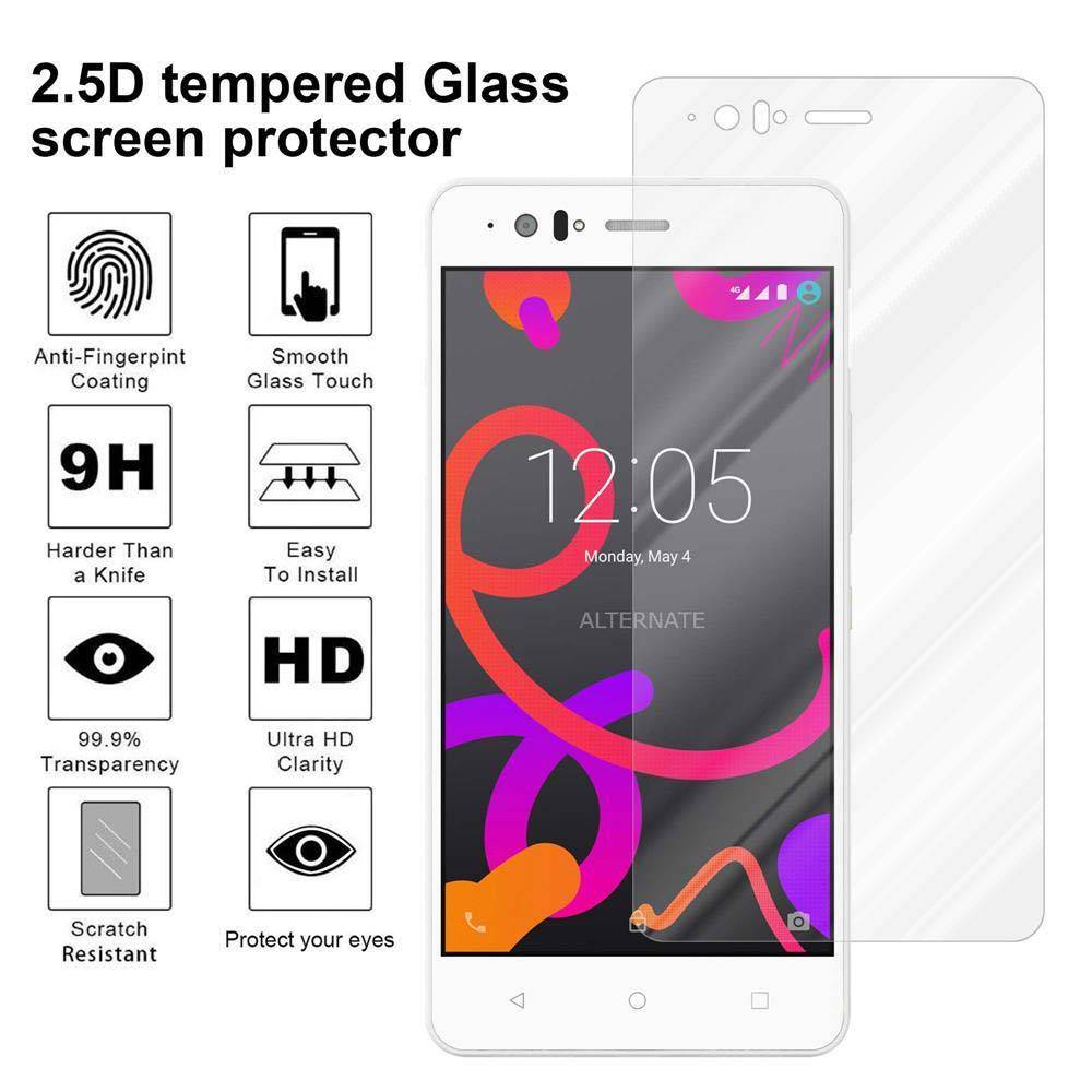 Cadorabo Panzer Folie für BQ Aquaris M5 Schutzfolie in Transparent Gehärtetes Tempered Display-Schutzglas