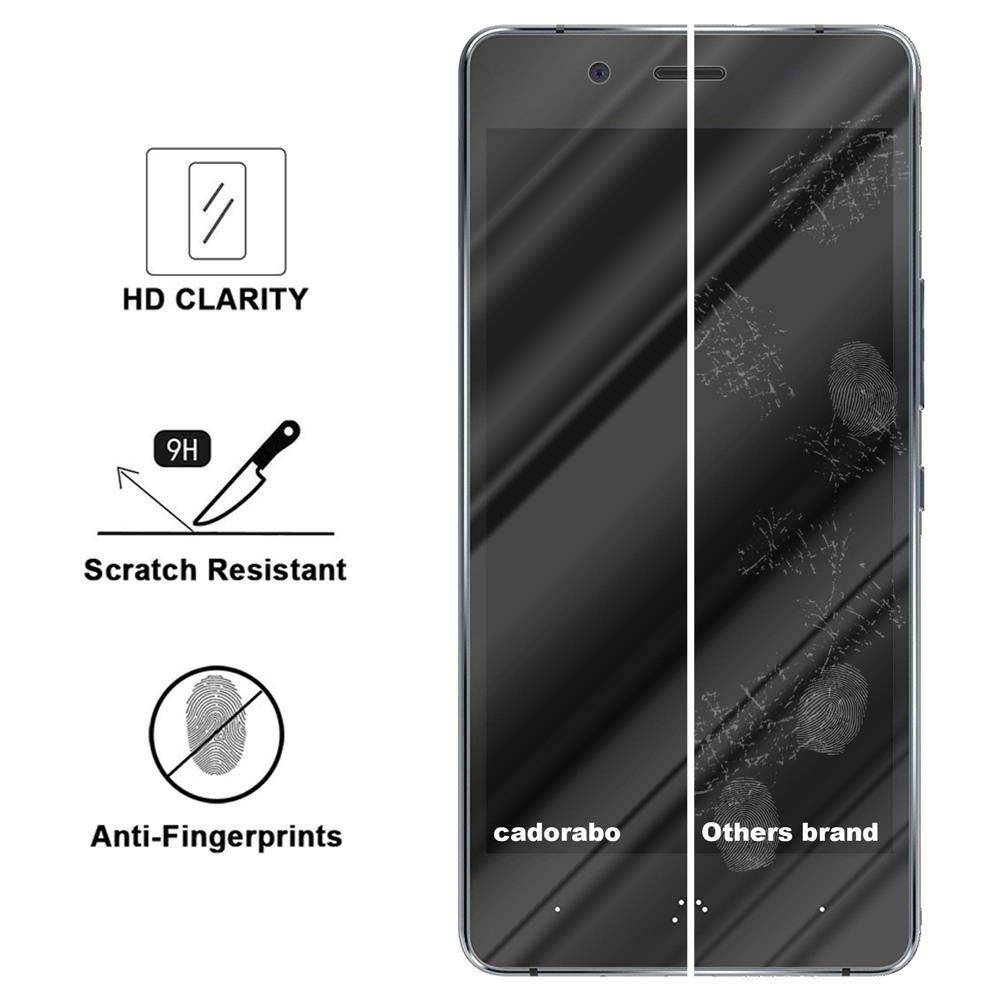 Cadorabo Panzer Folie für BQ Aquaris X5 Schutzfolie in Transparent Gehärtetes Tempered Display-Schutzglas