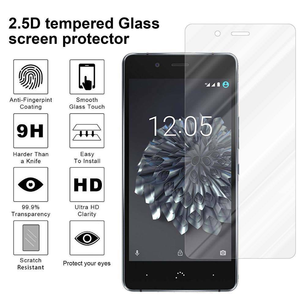 Cadorabo Panzer Folie für BQ Aquaris X5 Schutzfolie in Transparent Gehärtetes Tempered Display-Schutzglas