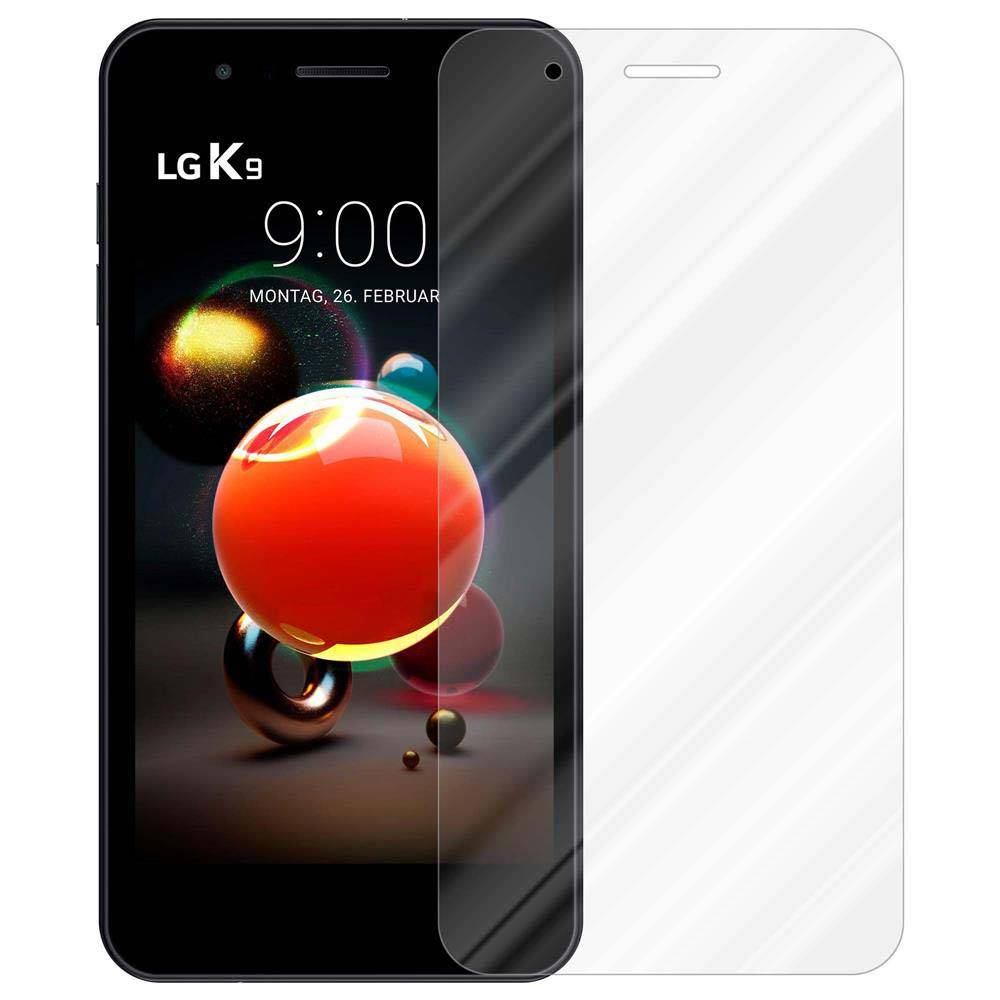 Cadorabo Panzer Folie für LG K9 Schutzfolie in Transparent Gehärtetes Tempered Display-Schutzglas