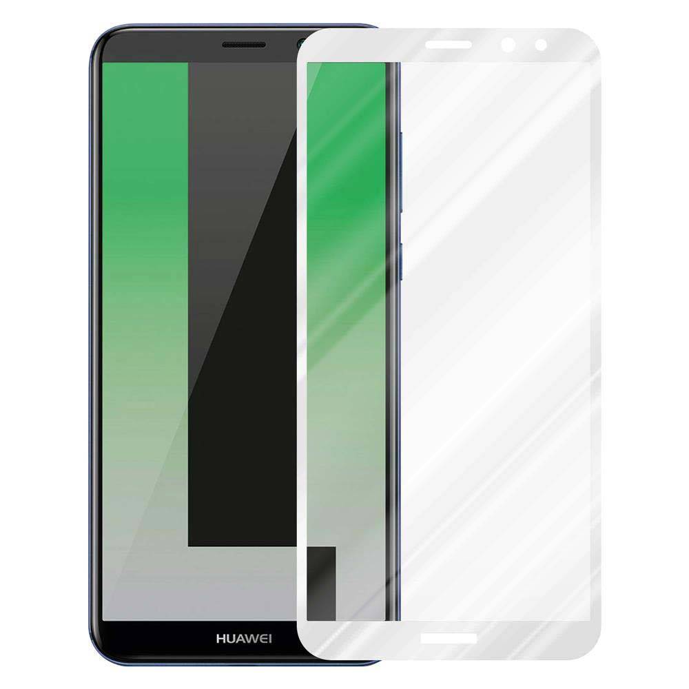 Cadorabo Panzerfolie für Huawei MATE 10 LITE Schutzfolie in Weiß Vollbild Folie Tempered Display Schutzglas
