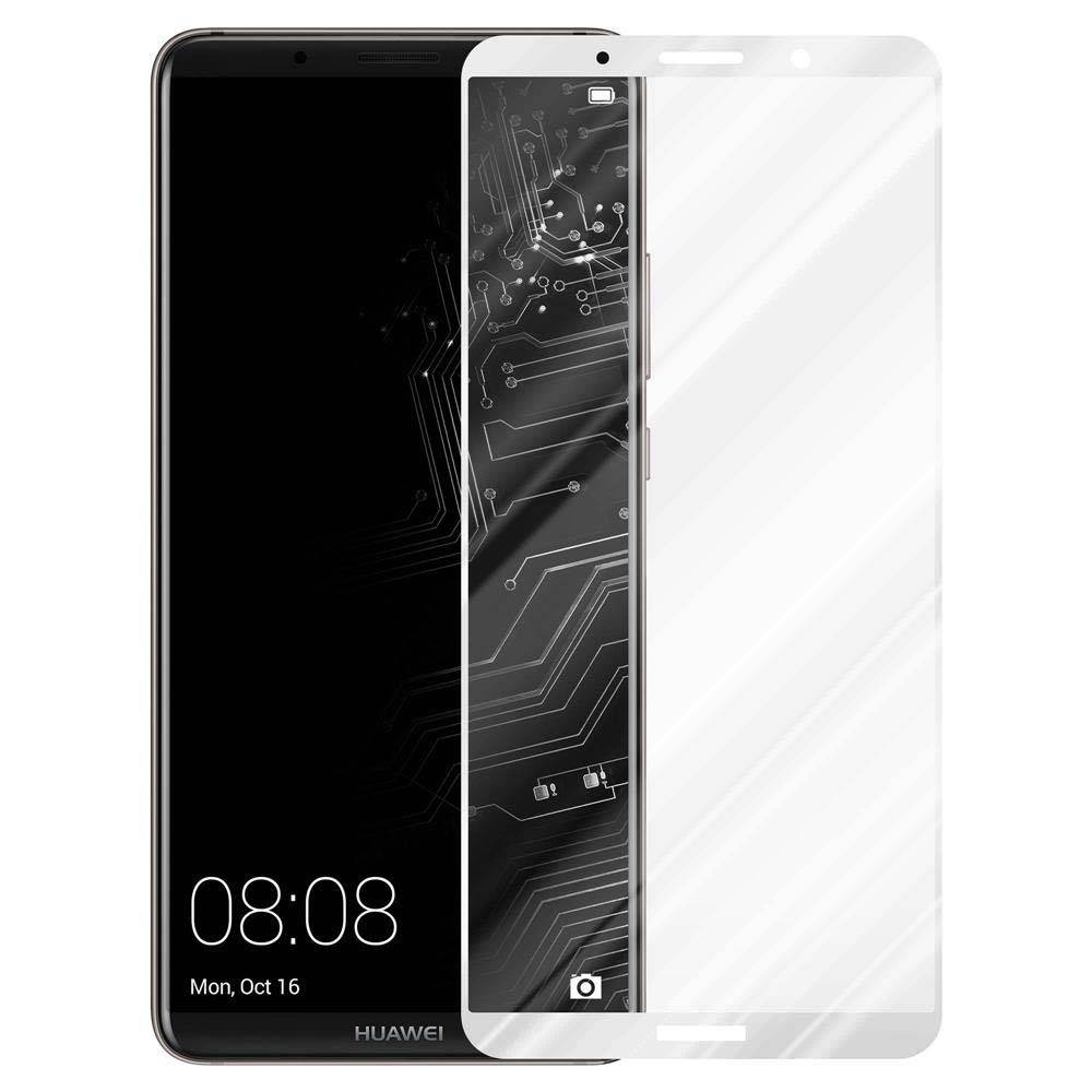 Cadorabo Panzerfolie für Huawei MATE 10 PRO Schutzfolie in Weiß Vollbild Folie Tempered Display Schutzglas