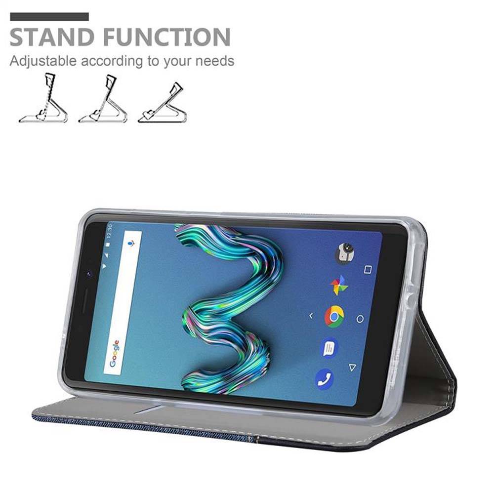 Cadorabo Hülle für WIKO TOMMY 3 Schutzhülle in Blau Handy Hülle Etui Book Case Cover
