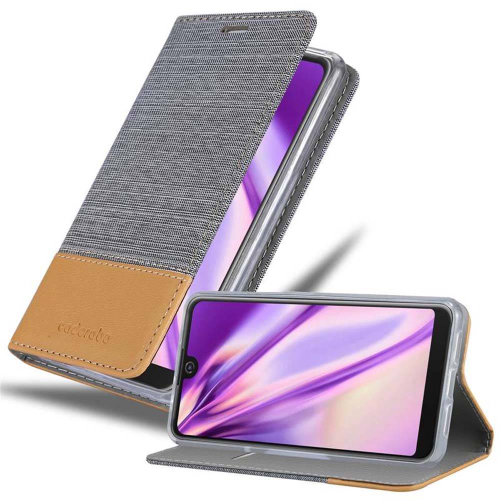Cadorabo Hülle für WIKO VIEW 2 PRO Schutzhülle in Grau Handy Hülle Etui Book Case Cover
