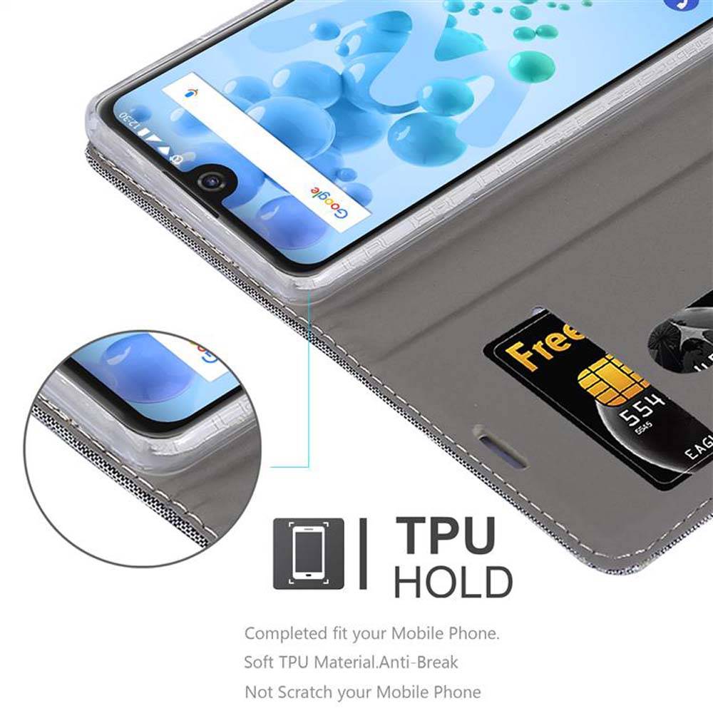 Cadorabo Hülle für WIKO VIEW 2 PRO Schutzhülle in Grau Handy Hülle Etui Book Case Cover