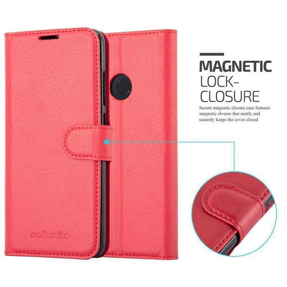 Cadorabo Hülle für Xiaomi Mi 8 Schutz Hülle in Rot Handyhülle Etui Case Cover Magnetverschluss
