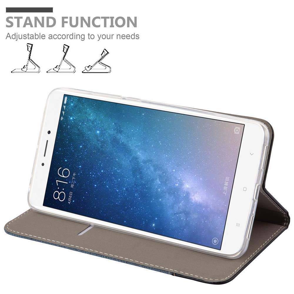 Cadorabo Hülle für Xiaomi Mi MAX 2 Schutzhülle in Blau Handy Hülle Etui Book Case Cover