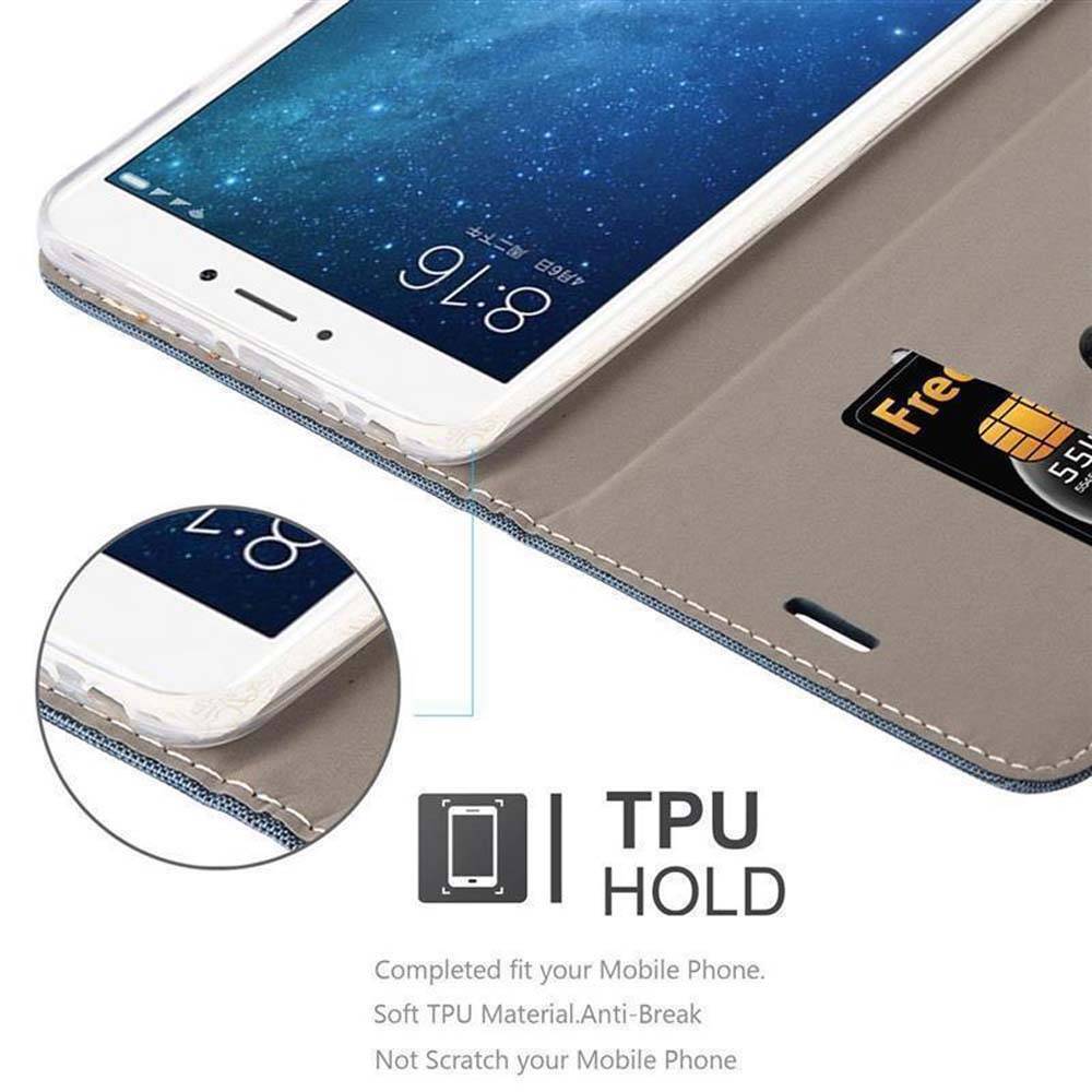 Cadorabo Hülle für Xiaomi Mi MAX 2 Schutzhülle in Blau Handy Hülle Etui Book Case Cover